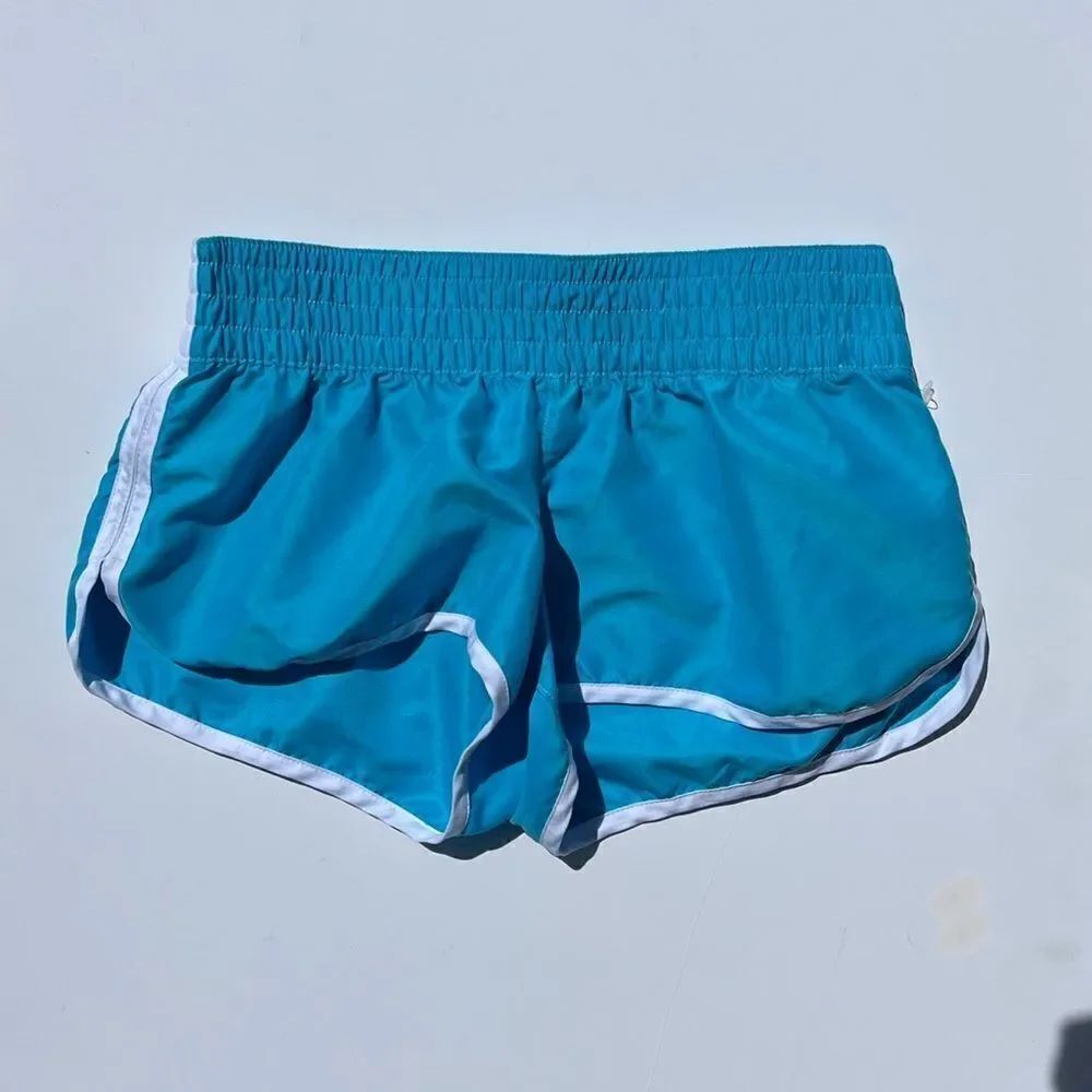 🔥4/$25 XHILIRATION BLUE & WHITE WOMENS ATHLETIC SHORTS, SIZE MEDIUM